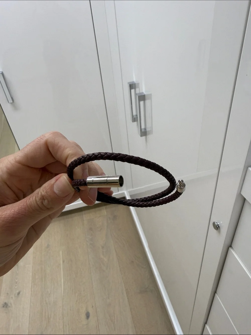 Hermes mens Goliath double tour bracelet